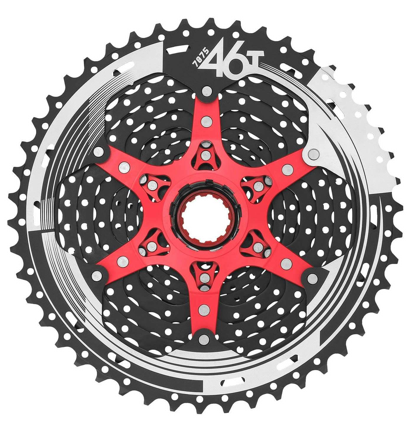 Sunrace Cassette a 10 velocità CS-MX3 11-46T Rosso nero