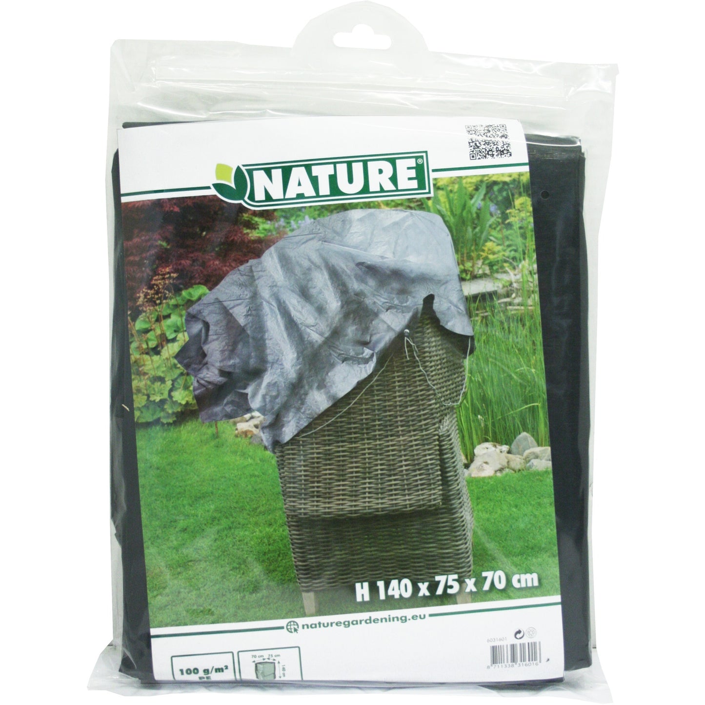 Copertura per mobili da giardino Nature per sedie impilate (grigio, 6031601)