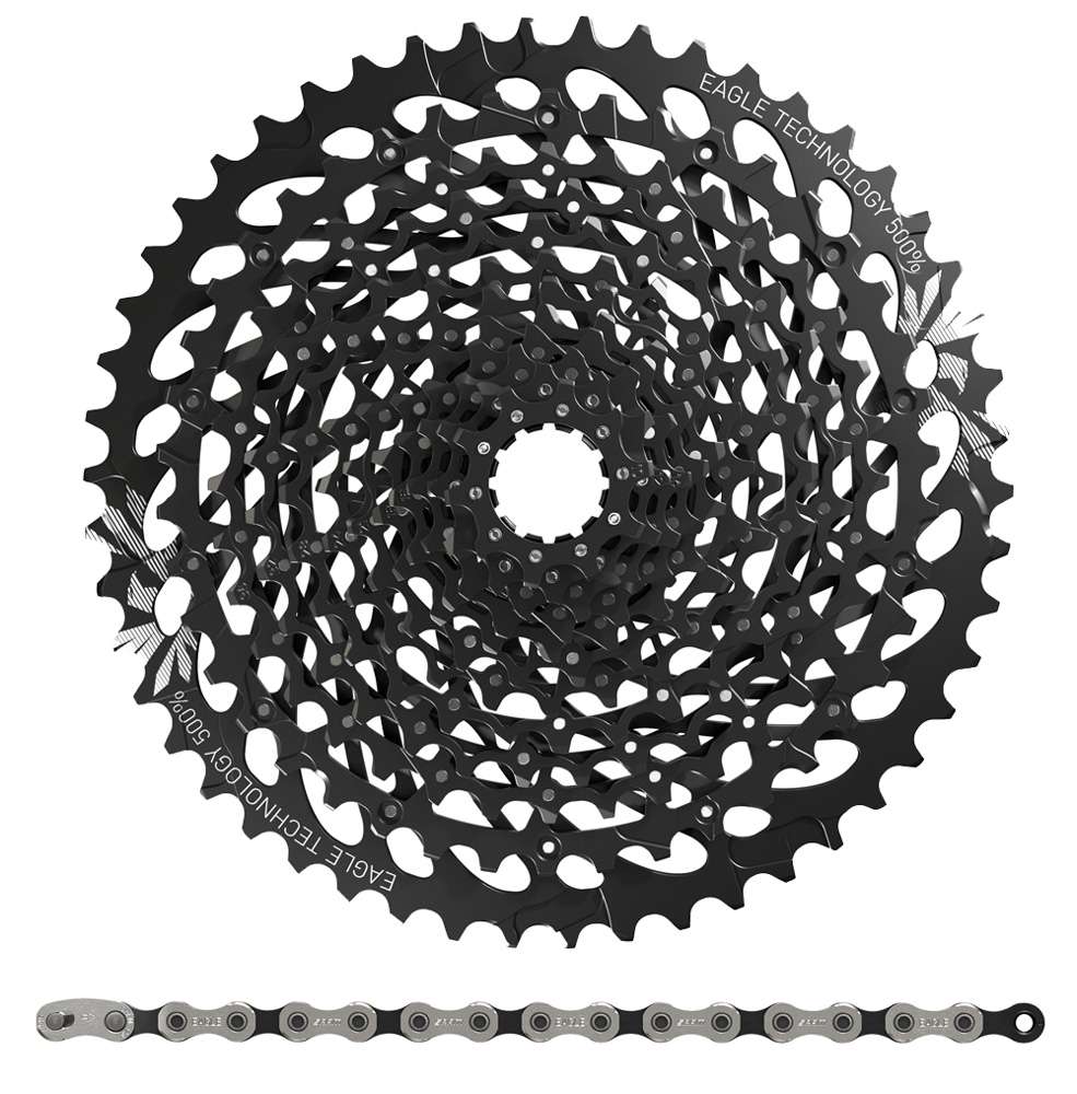 Cassette sram gx eagle xg-1275 + set desgaste cadena pc gx eagle 12 velocidades
