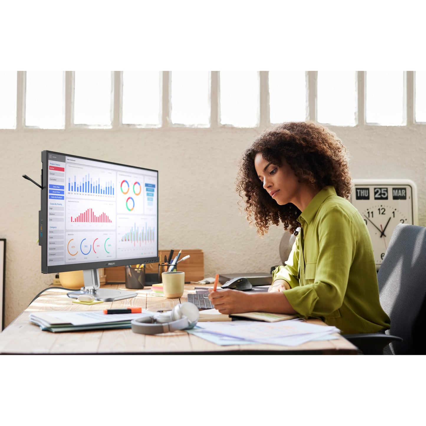 Monitor Philips 27b2g5200 27 (nero argento, VGA, HDMI, porta display, USB, audio, 100 Hz)