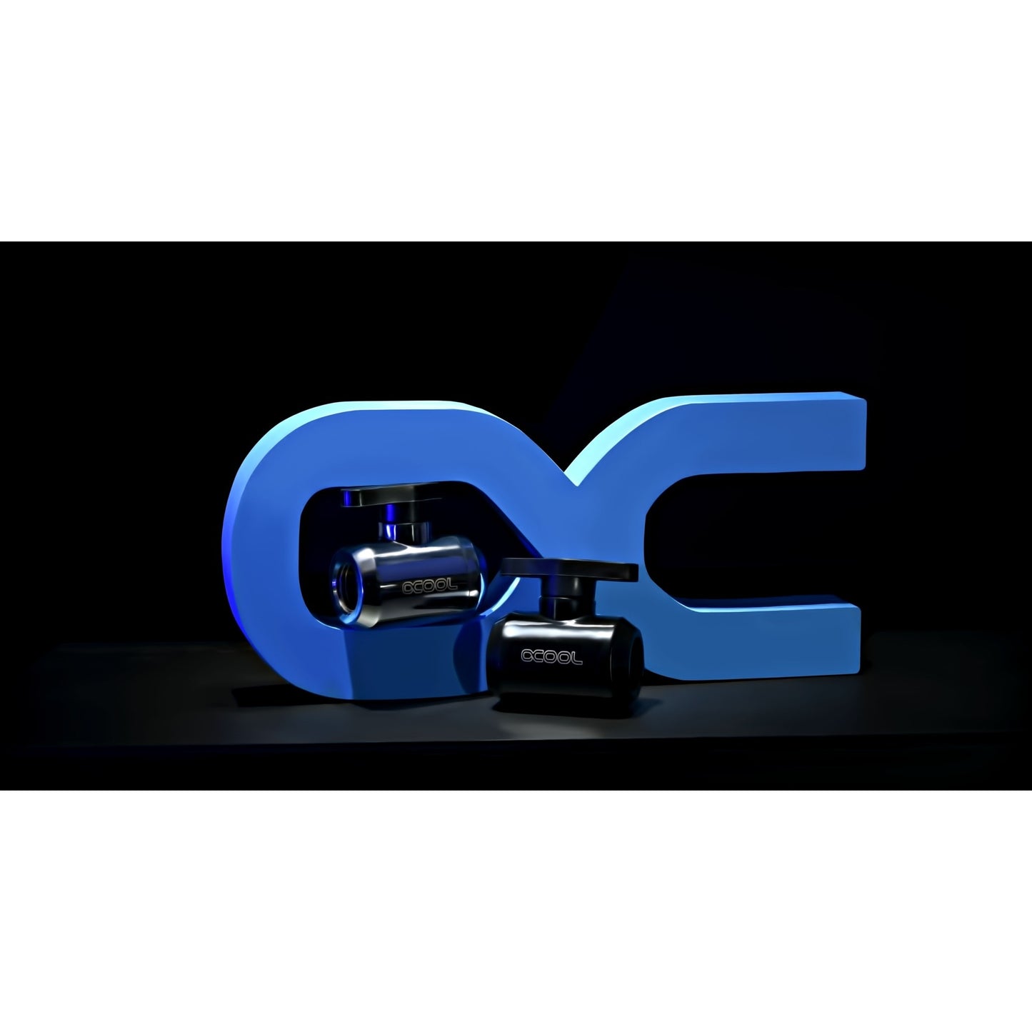 Alphacool eiszapfen Rubinetto con valvola a sfera a 2 vie (nero)