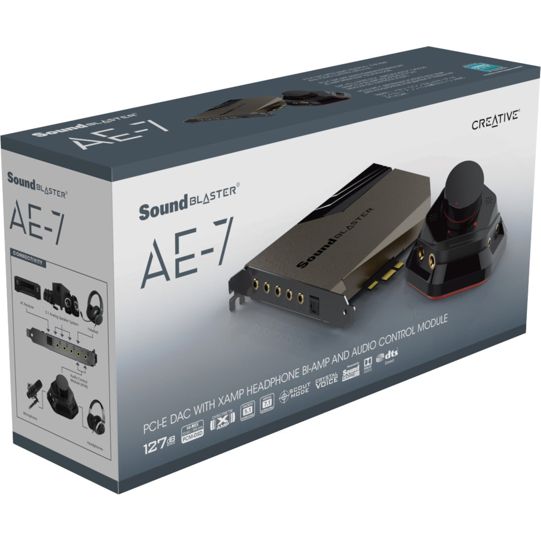 Creative sound blaster ae-7 geluidskaart (zwart)