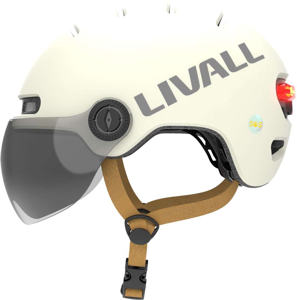 Livall l23 - casco da bici urbano a led con visiera