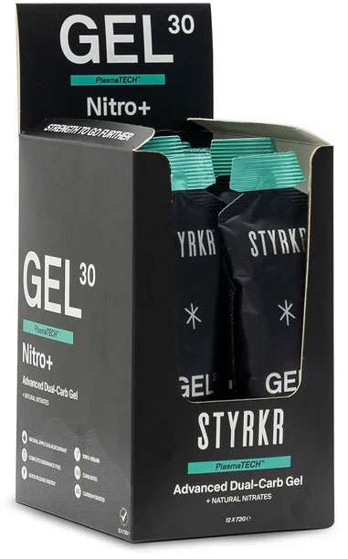 Scatola Styrkr gel30 gel energetico nitro dual-carb 12er