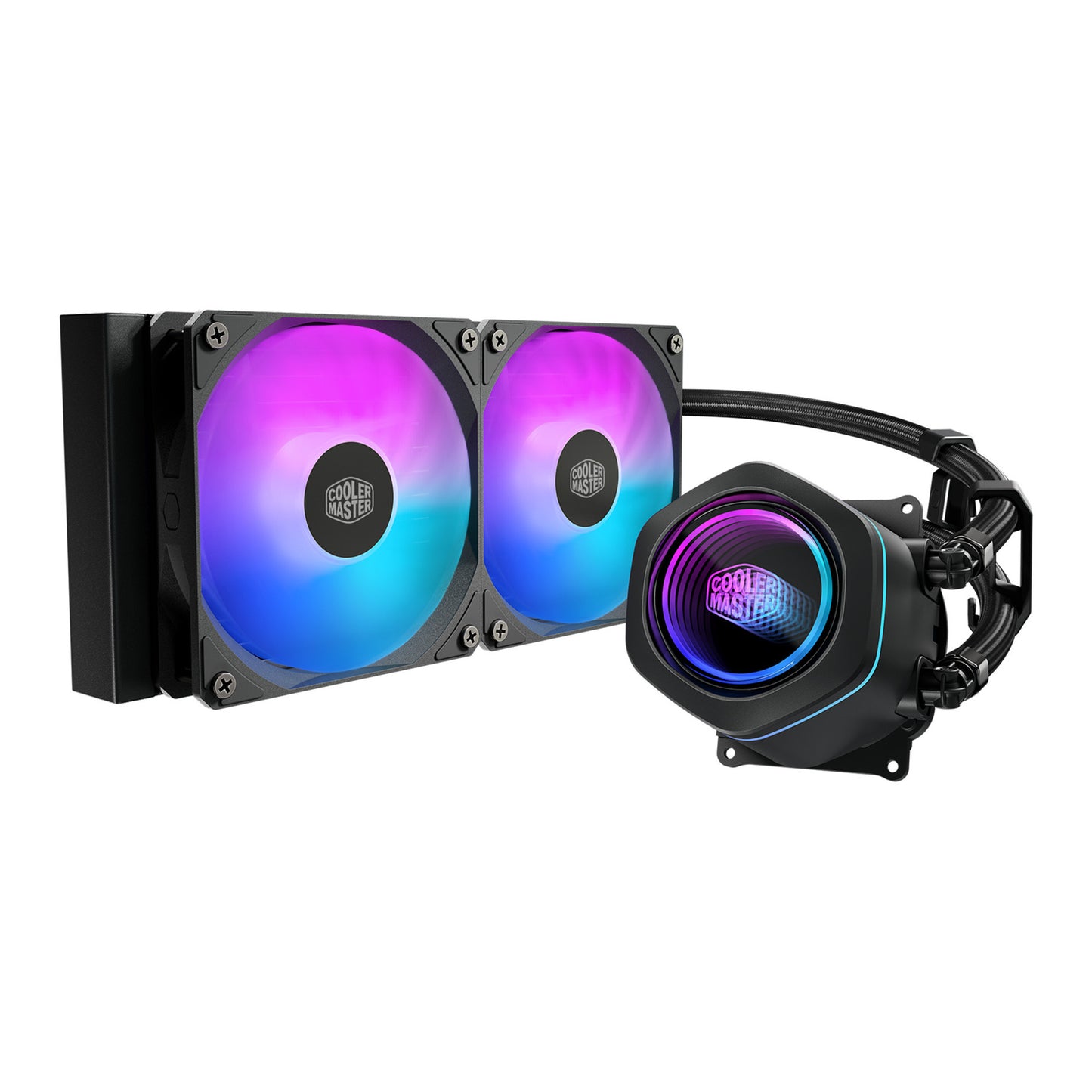 Cooler master masterliquid core nex 240 nero raffreddamento ad acqua (nero, argb)