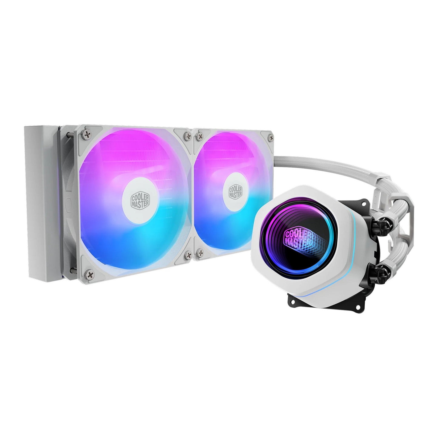 Cooler master masterliquid core nex 240 raffreddamento ad acqua bianco (bianco, argb)