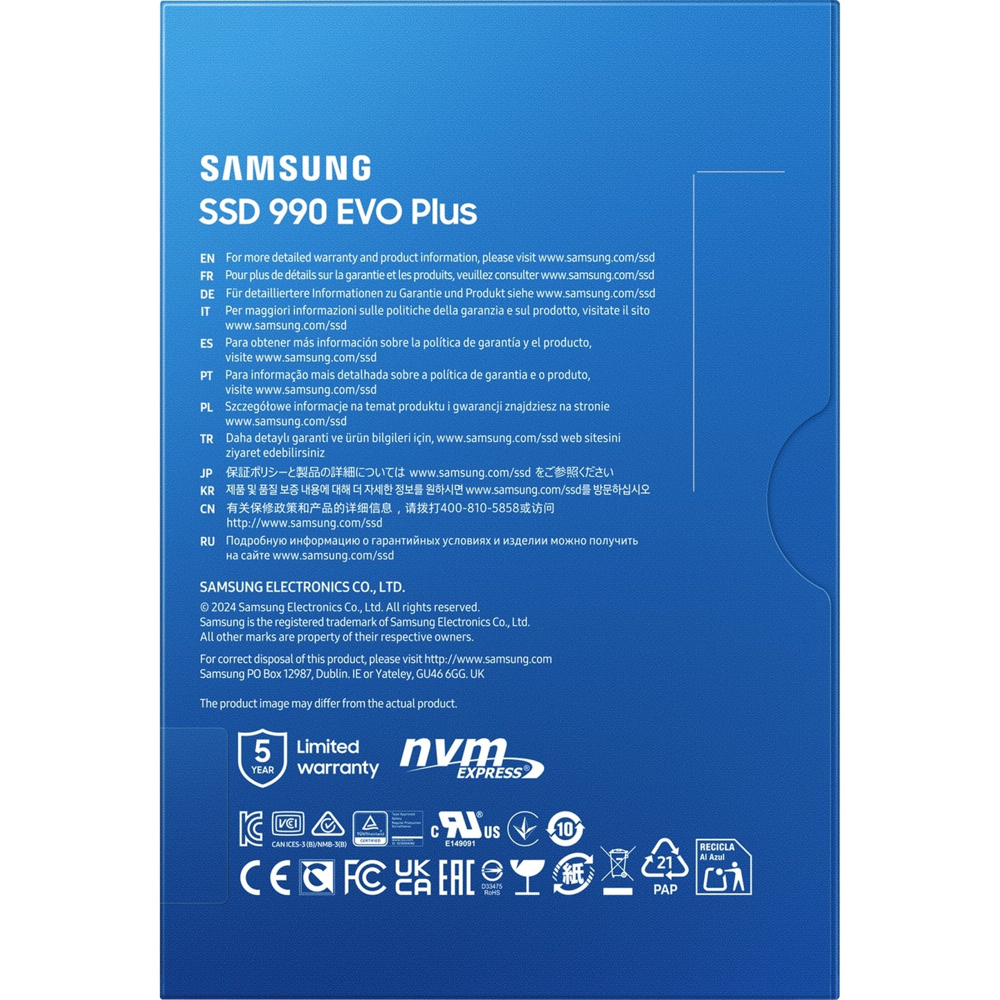 Samsung 990 evo plus 4 tb ssd (mz-v9s4t0bw, pcie 4.0 x4 5.0 x2, nvme 2.0, m.2 2280)