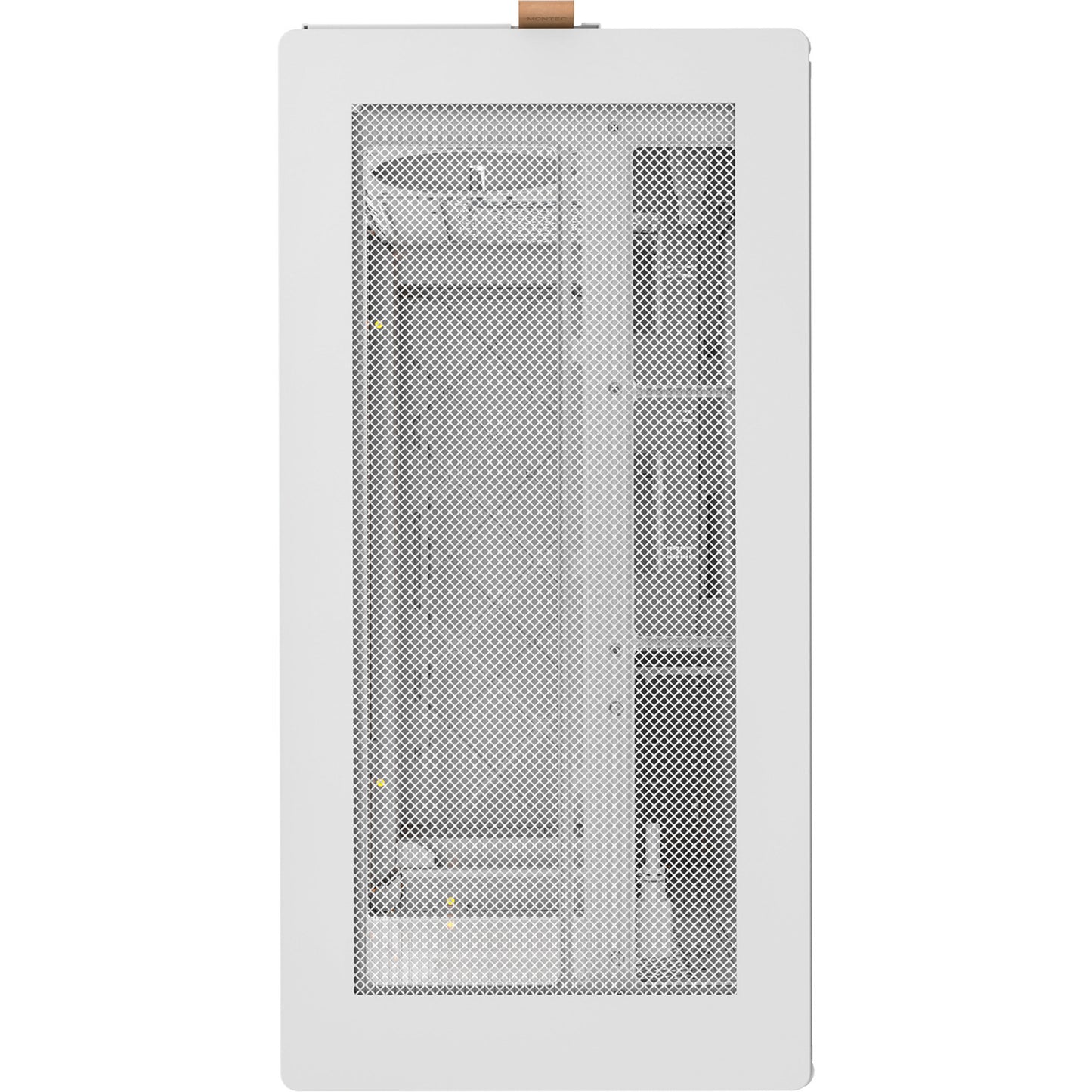Montech hs02 midi tower behuizing (wit | 2x usb-a | 1x usb-c | rgb | tempered glass)