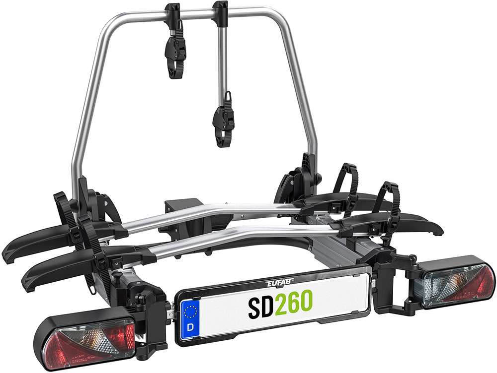 Portabici da gancio traino ad ala di gabbiano Eufab SD260