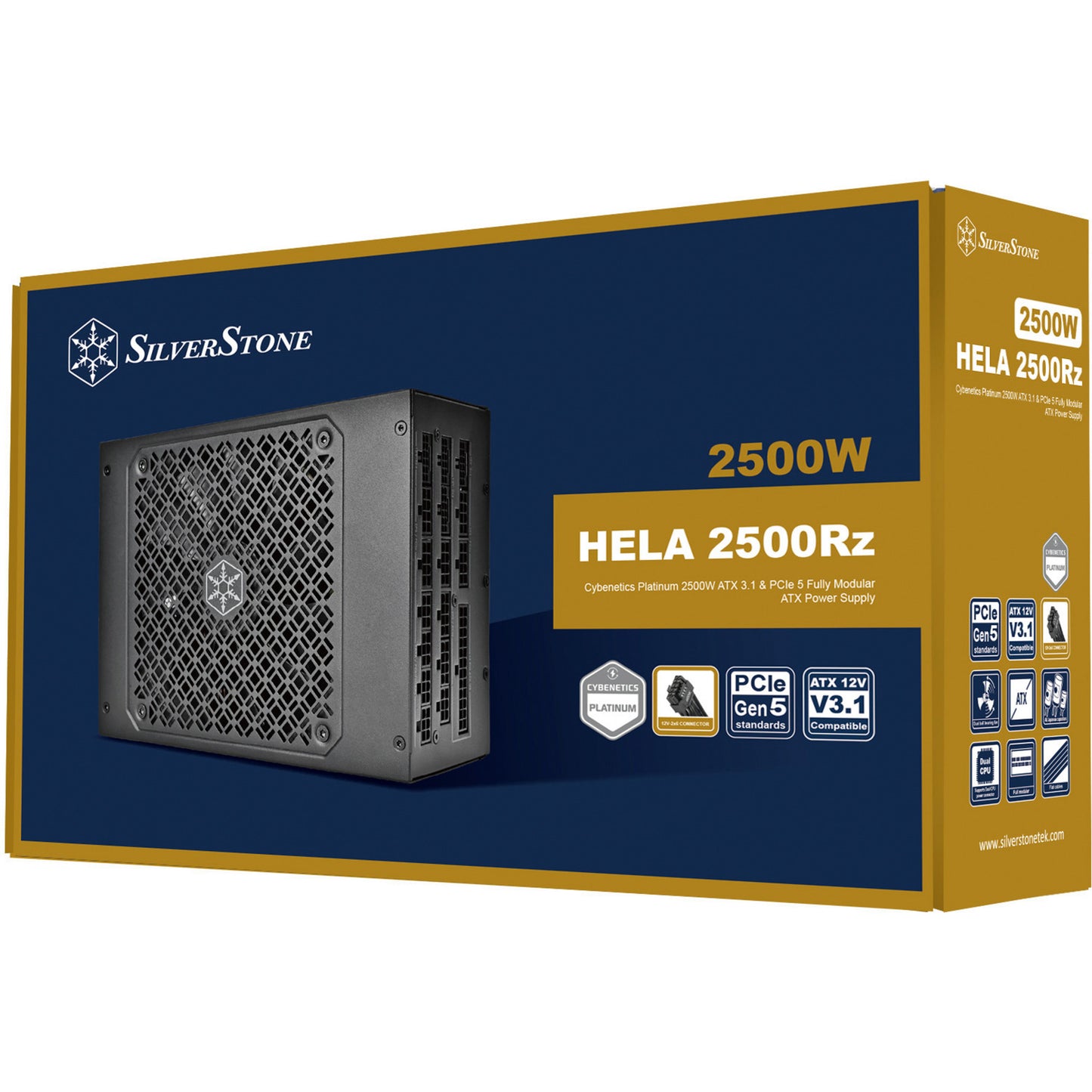 Alimentatore Silverstone hela 2500r 2500 watt (nero, 4x 12v-2x6, 7x pcie)