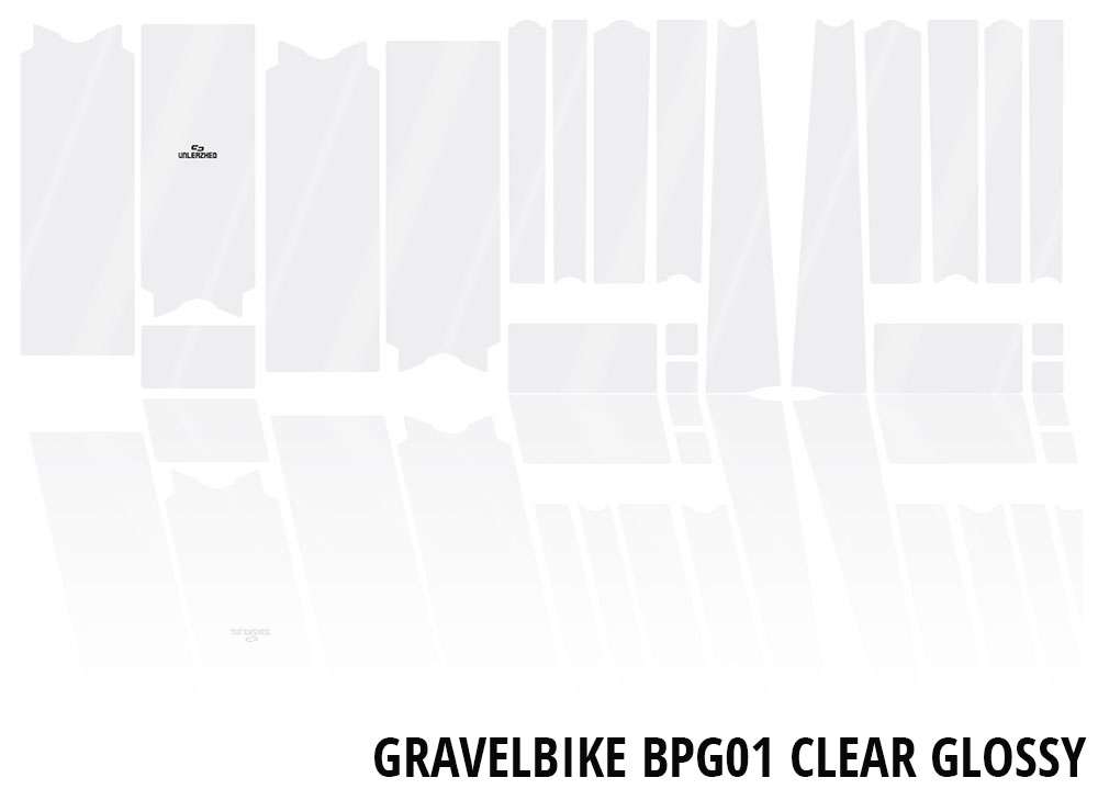 Unleazhed unscratch - película protectora para cuadro de bicicleta gravel bpg01 transparente