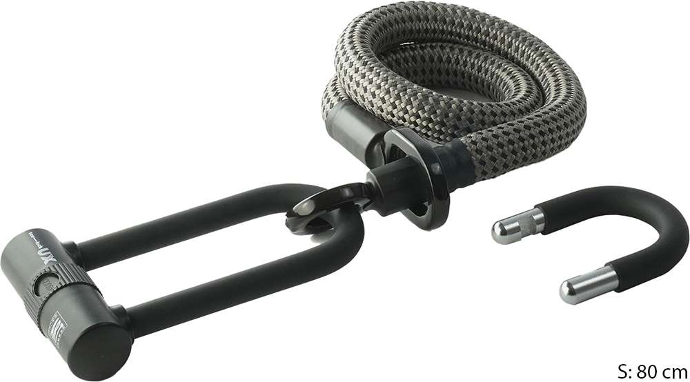 Occhiello Texlock u x - u-lock incl. cavo tessile con anima in acciaio