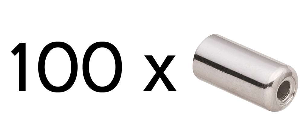 Shimano Terminal de cable de acero STI para cable de cambio de 6mm (100 piezas)