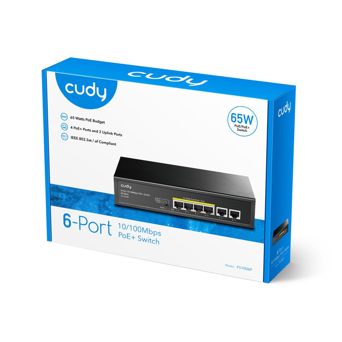 Cudy 6-puerto 10 100m Poe+ Switch