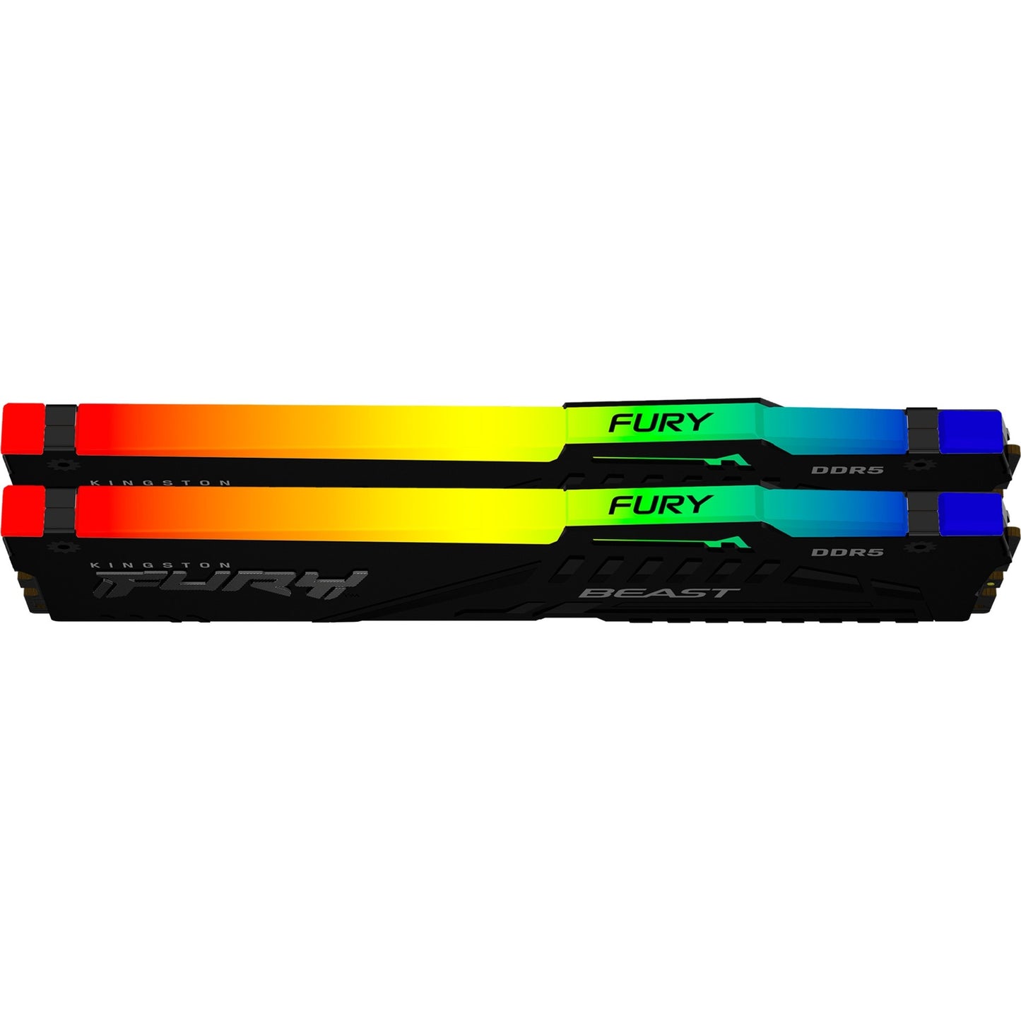 Kingston fury beast rgb 16 gb ddr5-5600 (2x 8 gb) werkgeheugen (zwart, kf556c40bbak2-16, xmp 3.0)