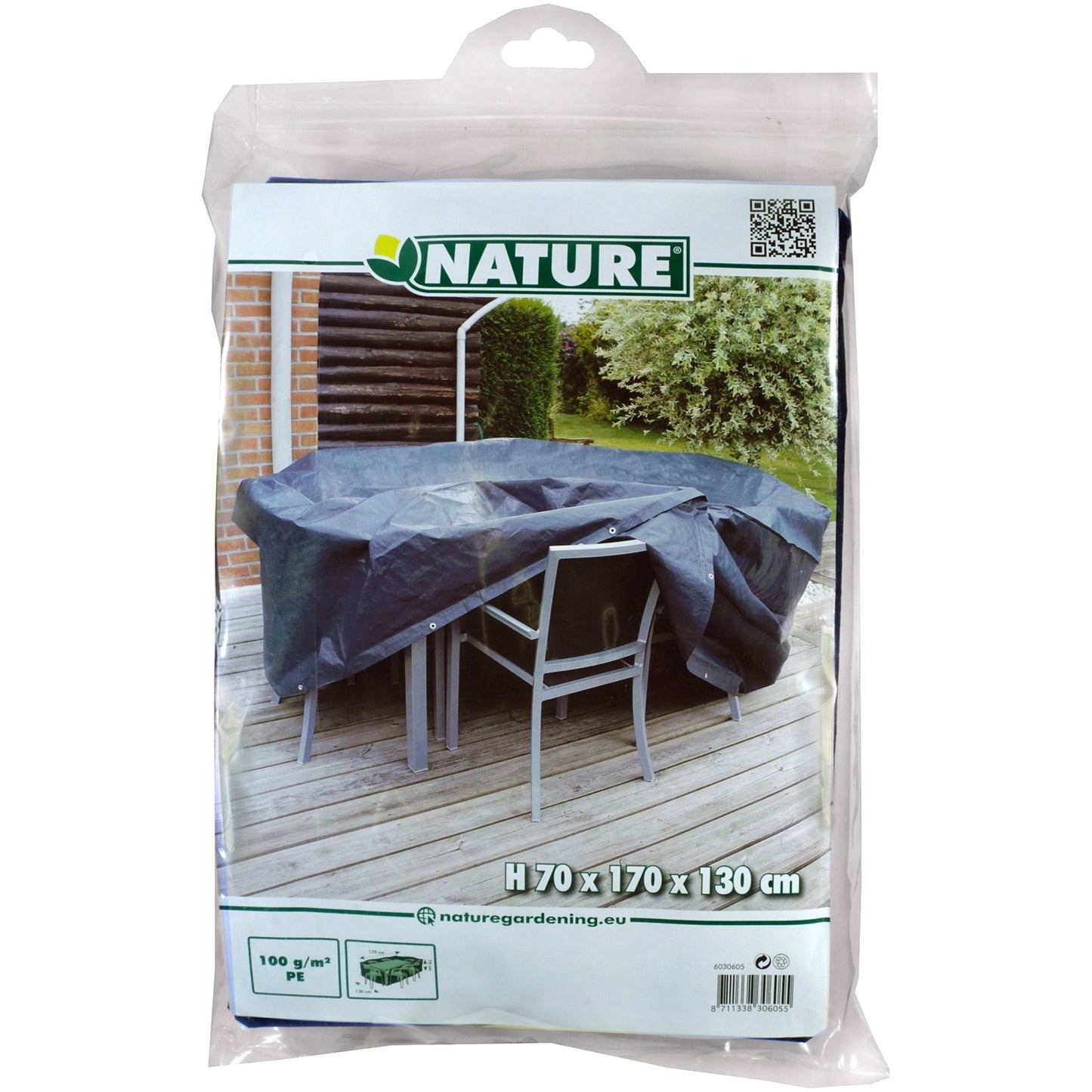 Cubierta de muebles de jardín de la naturaleza para mesa rectangular y sto