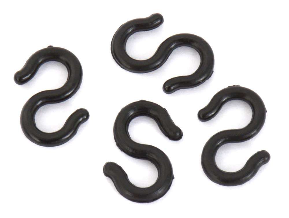 Ganchos de conexión de radón para cables de cambio-freno negros (4 piezas)