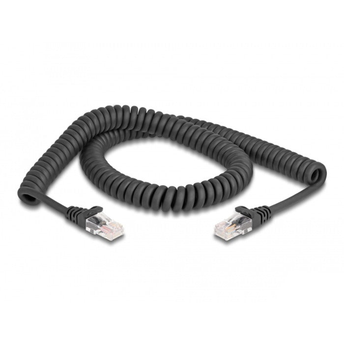 Delock RJ-45 Cavo spirale maschio a maschio Cat.5E