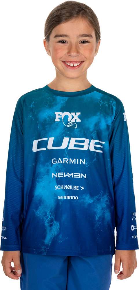 Cube rookie x action team - maglia da mtb a maniche lunghe per bambini