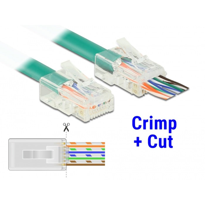 Delock RJ45 Crimp+Cut Plug Cat.5E UTP