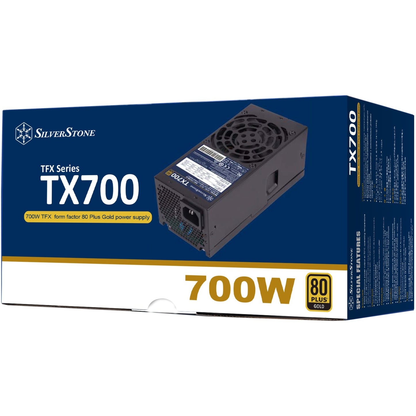 Silverstone sst-tx700-g 700 watt voeding (zwart, 4x pcie)