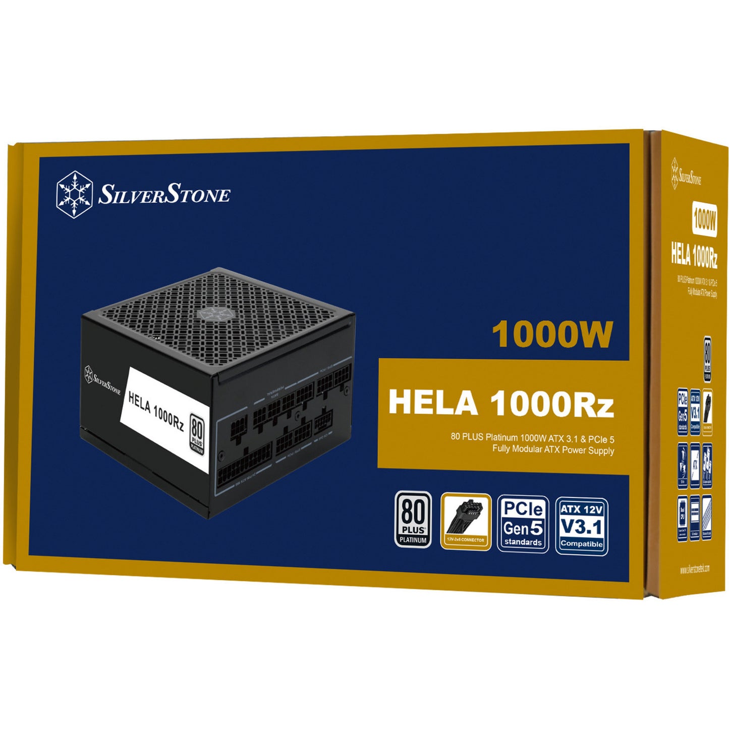 Alimentatore modulare Silverstone hela 1000rz da 1000 watt (nero, 1x 12v-2x6, 5x pcie)