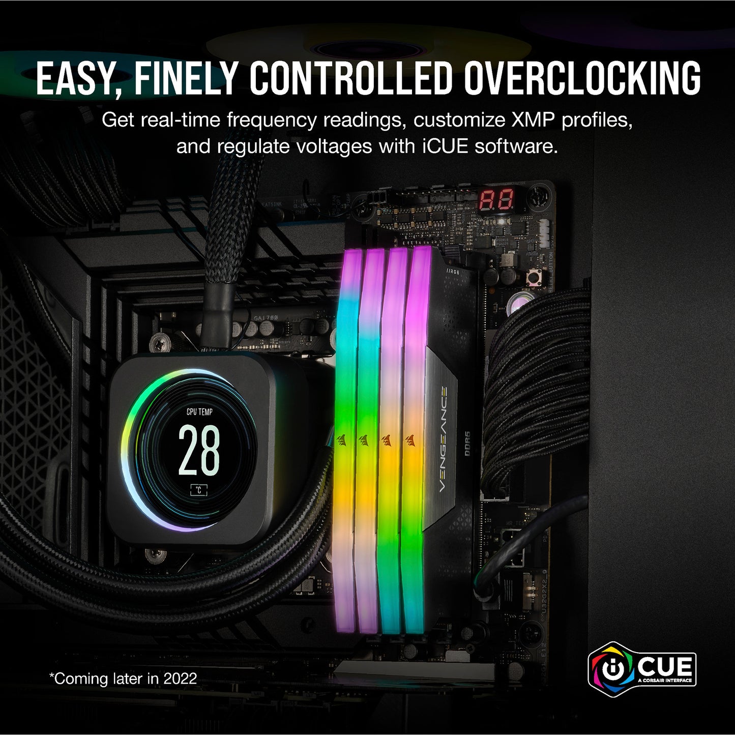 Corsair Vengeance RGB 32 GB DDR5-6000 (2x 16 GB) RAM (negro, cmh32gx5m2d6000z38, xmp, expo)