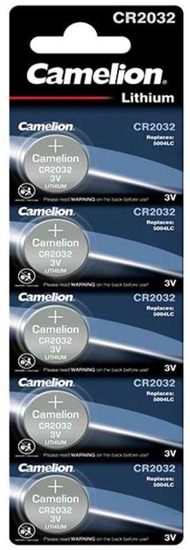 Pulsante CAMELION BATTERE CELLA 3V CARD CR2032 A 5 pezzi