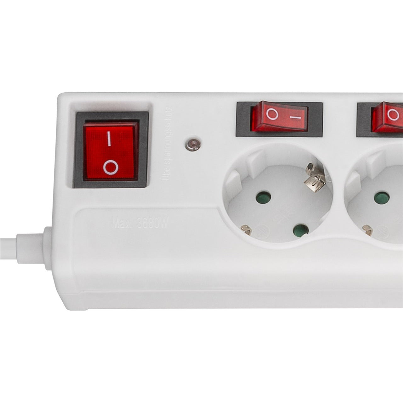 Presa di 6 volte Goobay con interruttore