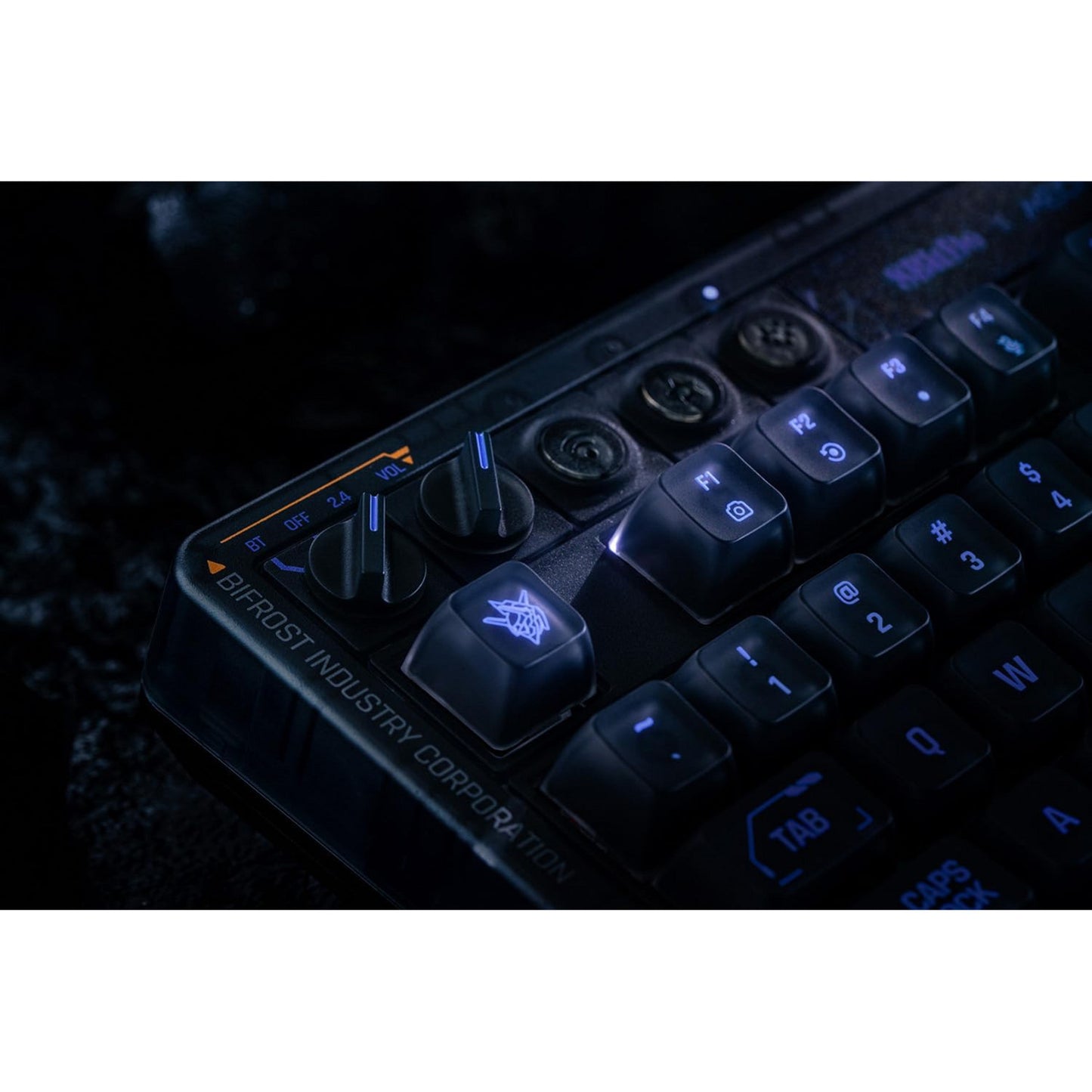 Teclado mecánico 8bitdo retro 87 - mecha break, teclado para juegos (negro azul, diseño estadounidense, kailh box jellyfish pro polish, tkl, teclas abs, hot-swap, bluetooth le 5.0, inalámbrico 2.4ghz, usb)
