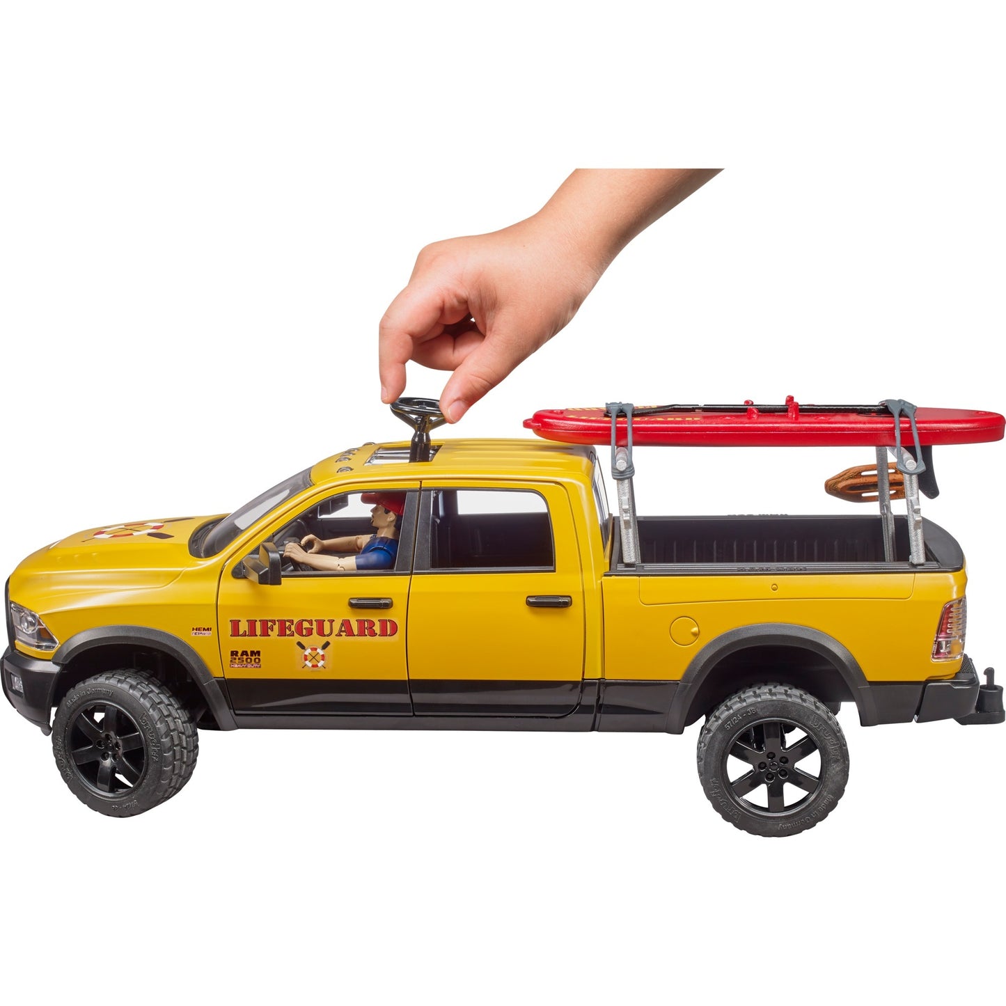 Bruder Dodge Ram 2500 Rescue Brigade Auto con bagnino