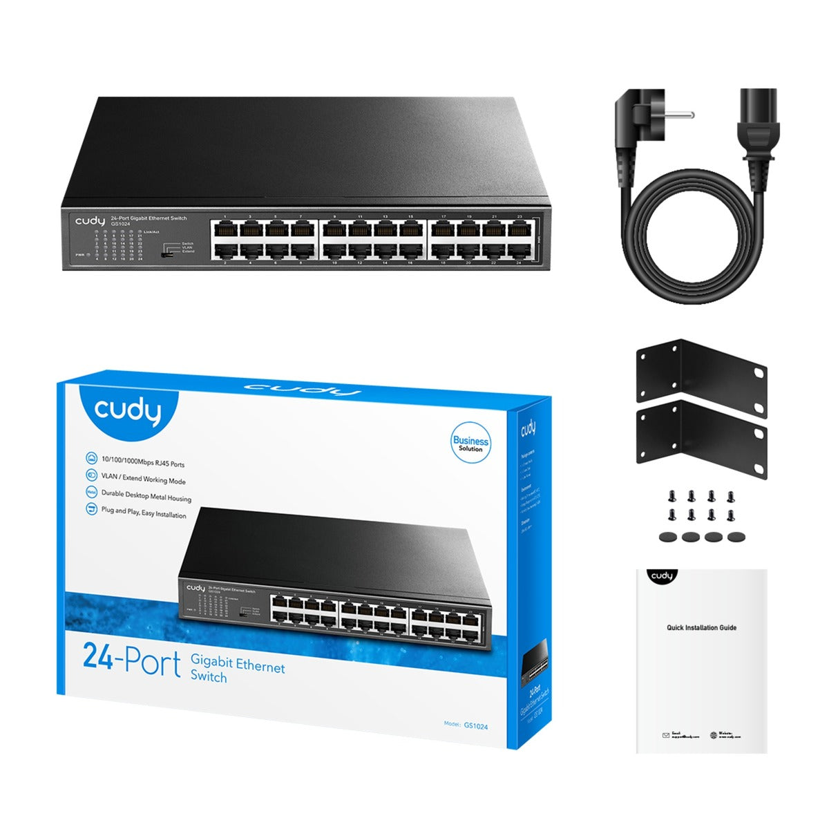 Switch Cudy in metallo gigabit a 24 porte (nero)