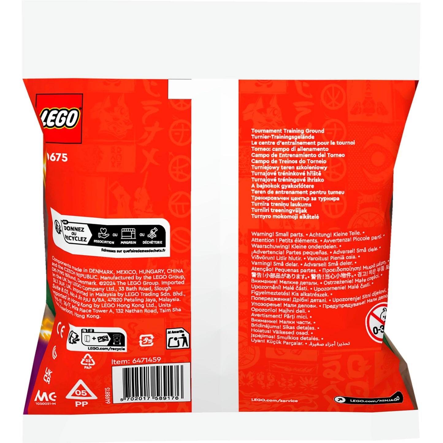 Lego ninjago - toernooi trainingsveld constructiespeelgoed (30675)