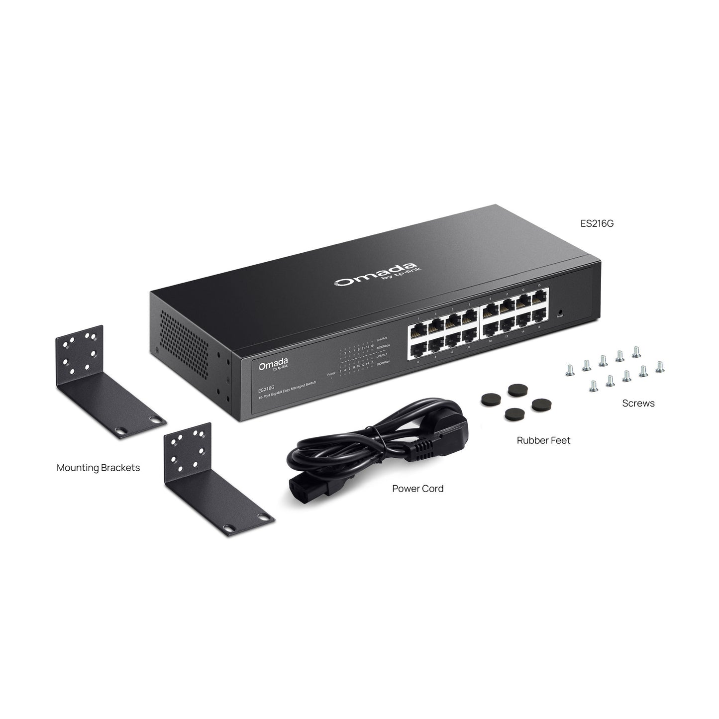 Switch TP-Link Omada ES216G Gigabit Easy Managed a 16 porte (nero)