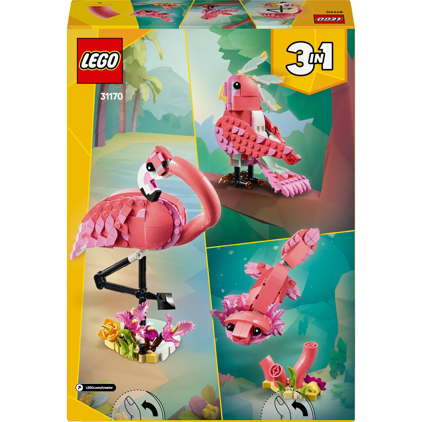LEGO Creador 31170 Animales salvajes Flamingo rosa