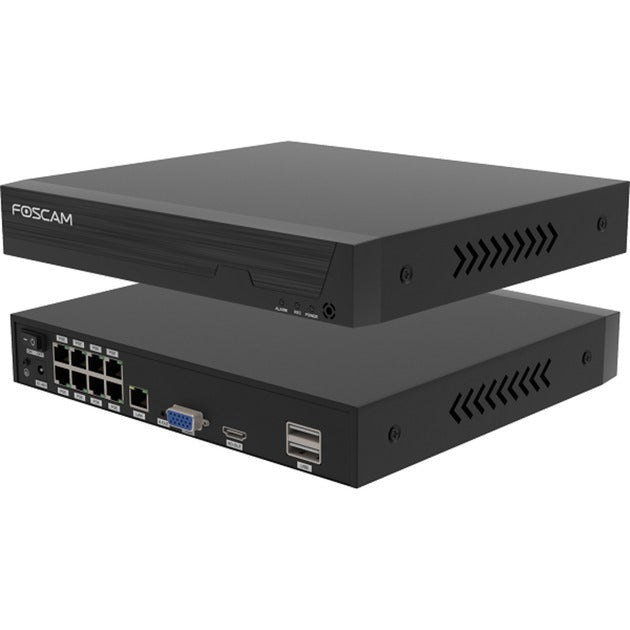 Foscam fn9108he, 8-kanaals 5mp poe netwerk video recorder (zwart, poe, zonder hdd)