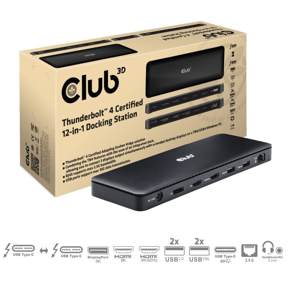 Club 3d Thunderbolt 4 12 in 1 Dock