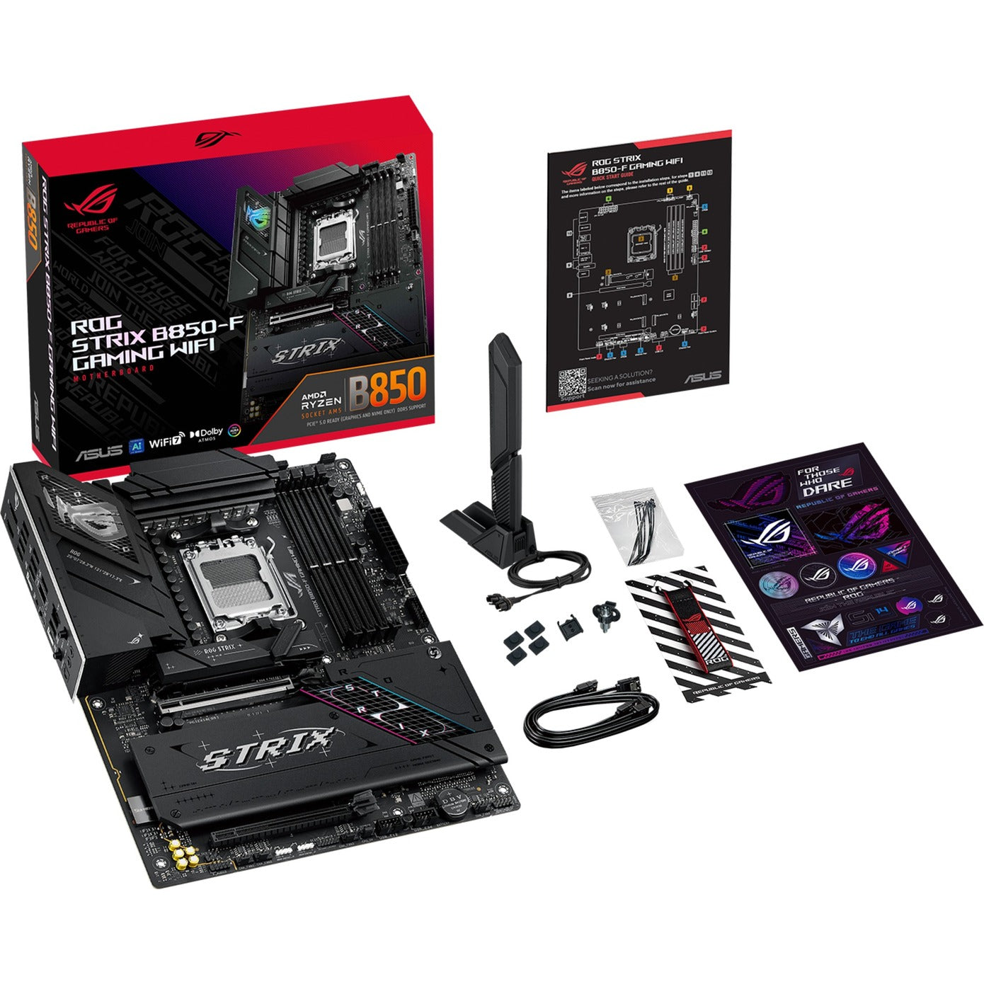 Placa base Asus ROG Strix B850-F Gaming WiFi Socket AM5 (2.5GB-LAN, Wi-Fi 7, BT, Sonido, ATX)
