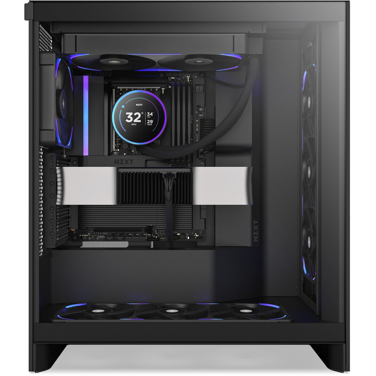 Ventole per case Nzxt Performance F280x RGB (nere, 2 pezzi, 280 x 140 x 30 mm, pwm)