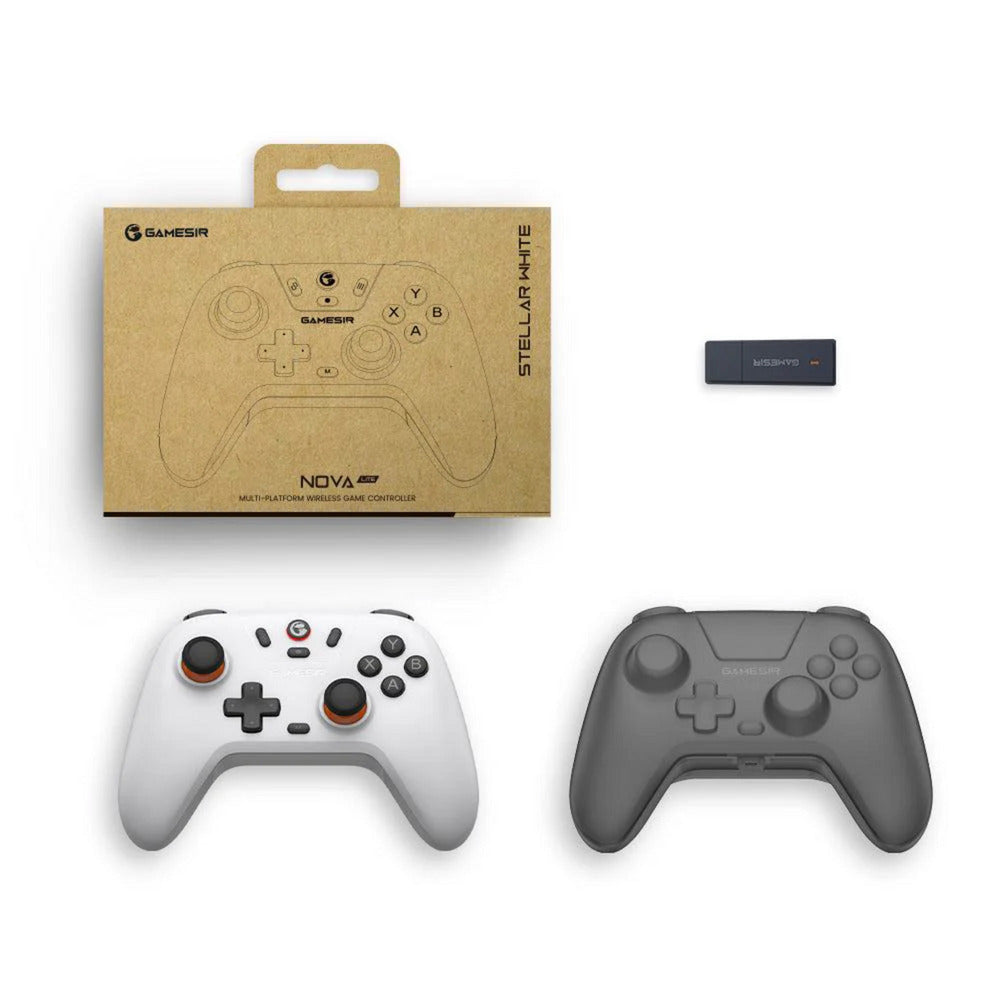 Controller multipiattaforma Gamesir Nova Lite (bianco, PC, Steam, Android, iOS, Switch, Bluetooth 2,4 GHz USB)
