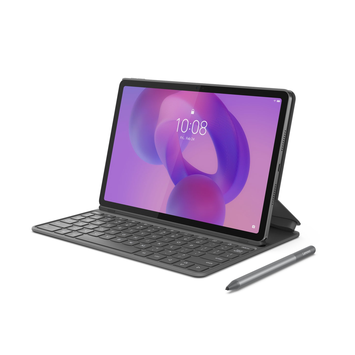 Teclado tipo folio Lenovo para ideatab (gris, diseño internacional de EE. UU. (qwerty), pogo pin)