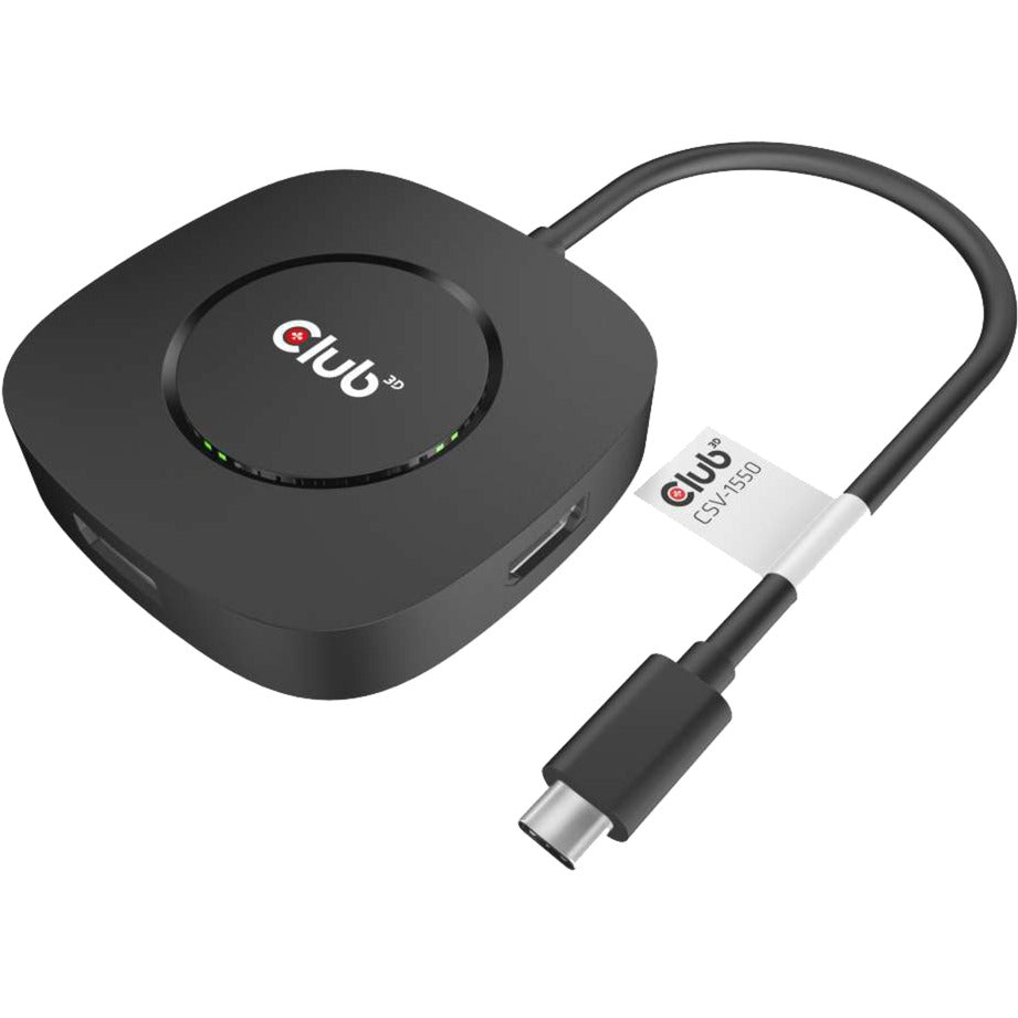 Club 3d usb-c 3.2 mst hub displayport 1.4 adapter (zwart)