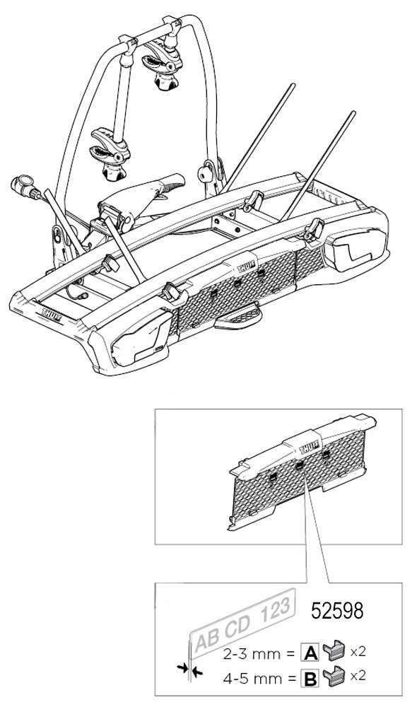 Clips de titular de la matrícula Thule (4)
