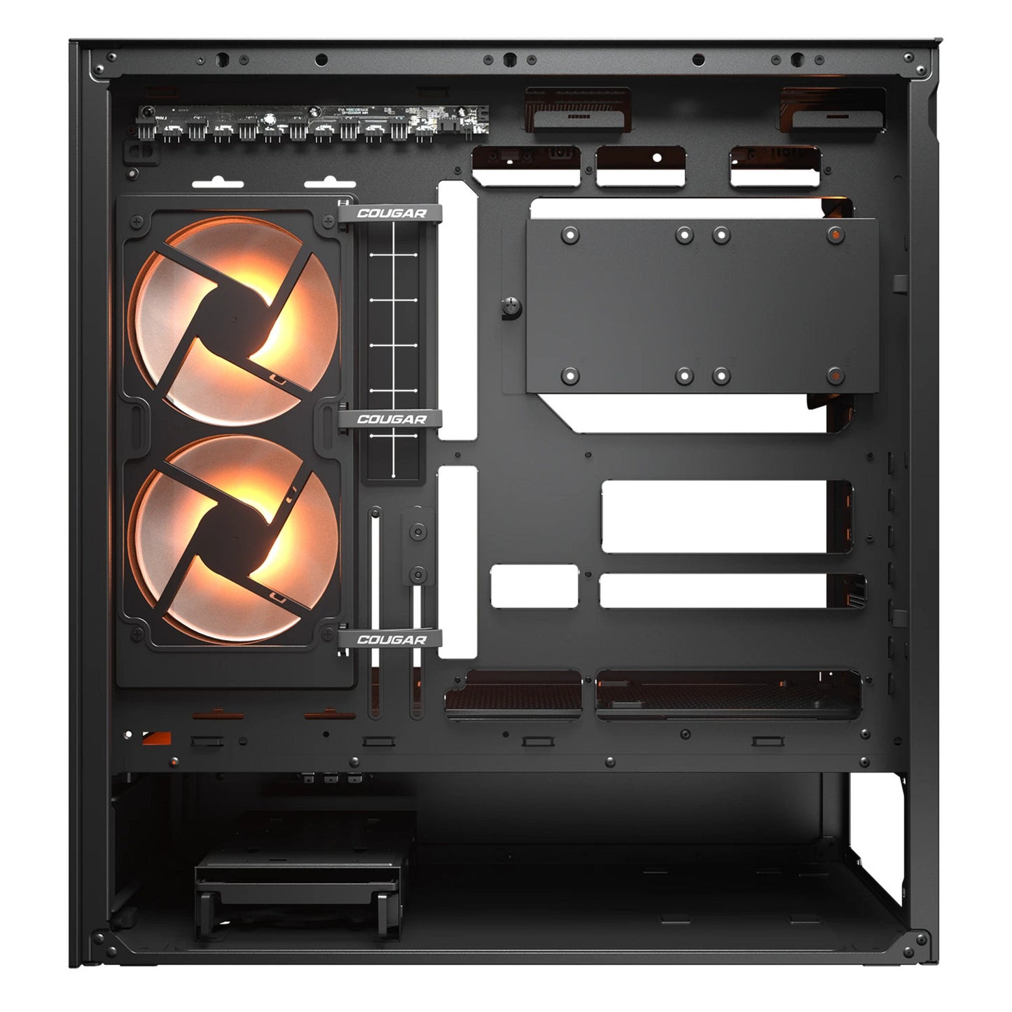 Custodia midi tower Cougar cfv235 (nero | 2x USB-A | 1x USB-C | RGB | vetro temperato)
