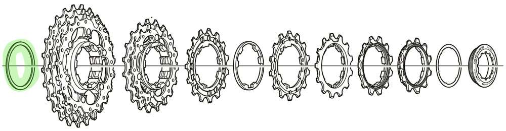 Anillo de relleno Shimano CS-7800 1.0 mm