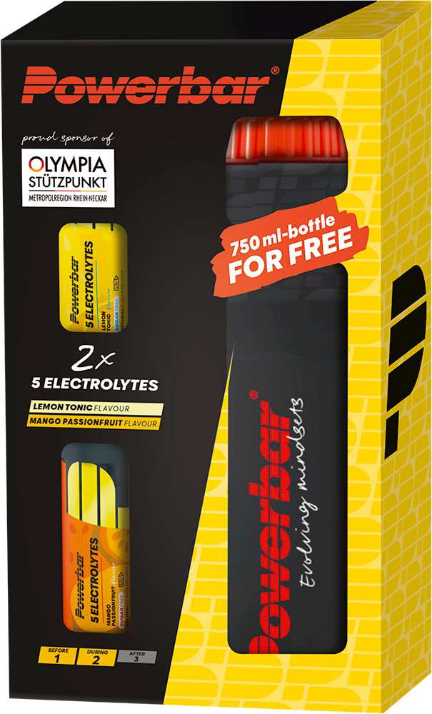 Powerbar 5 elettroliti multigusto + borraccia 750ml