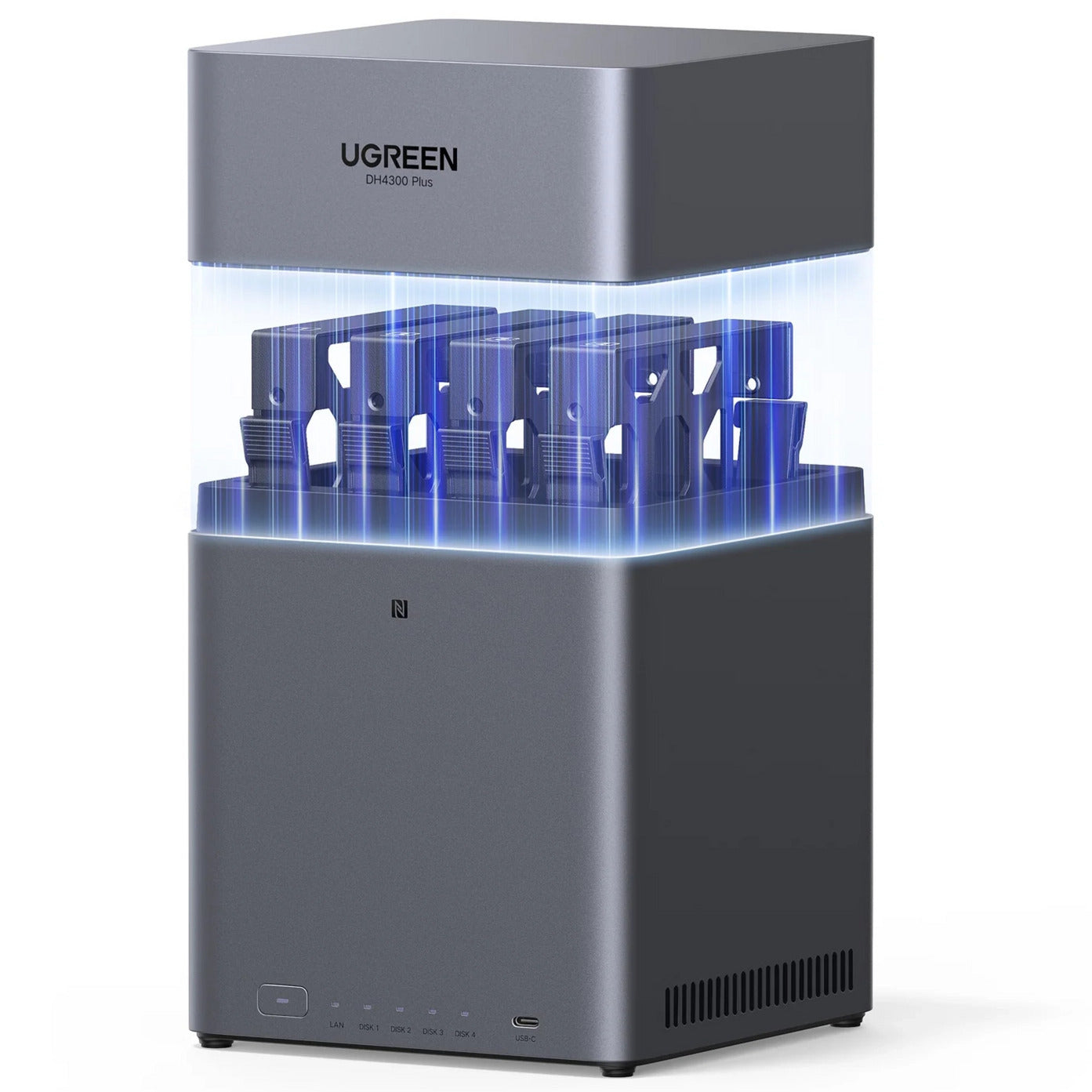 Ugreen nasync dh4300 plus (gris, 1x 2,5 GBE, HDMI, USB-C)