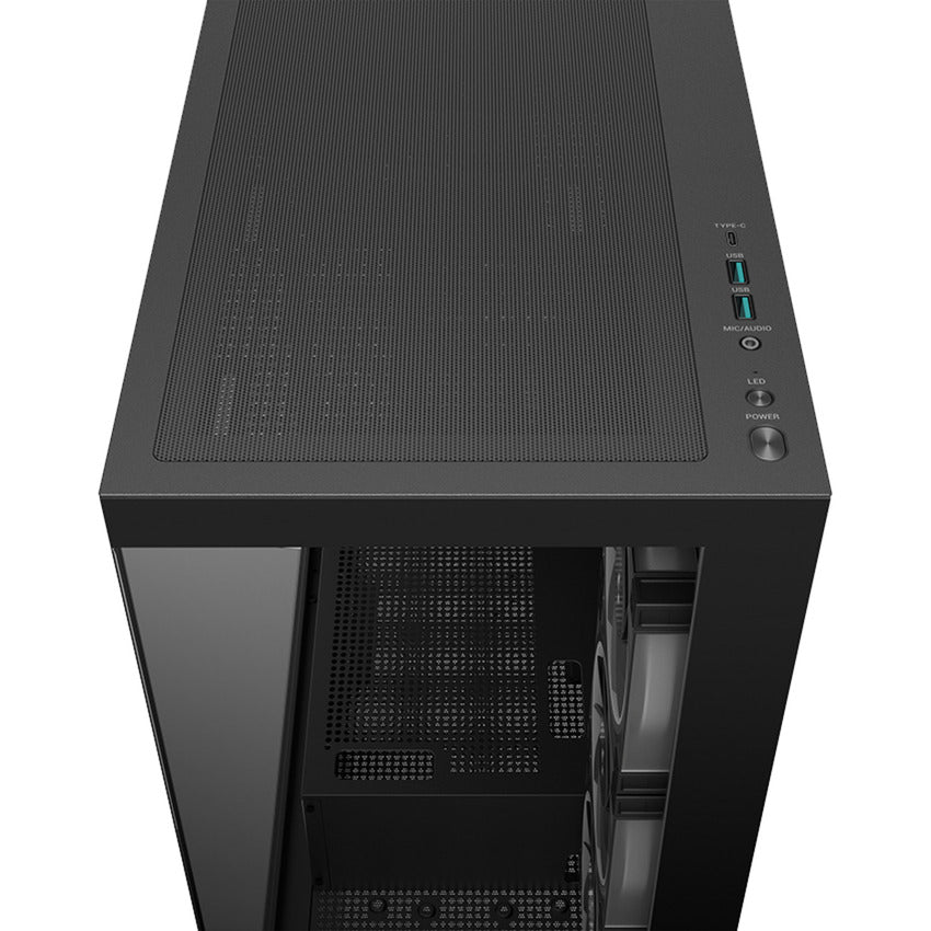 Custodia midi tower Deepcool CG580 4f v2 (nero | 2x USB-A | 1x USB-C | RGB | vetro temperato)