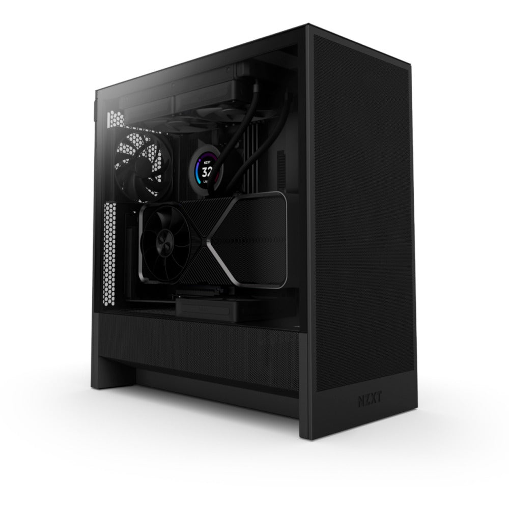 Custodia midi tower Nzxt h5 flow v2 (nera | 1x USB-A | 1x USB-C | vetro temperato)