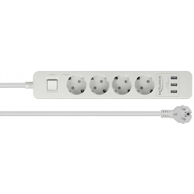 Delock a 4 vie con porte USB